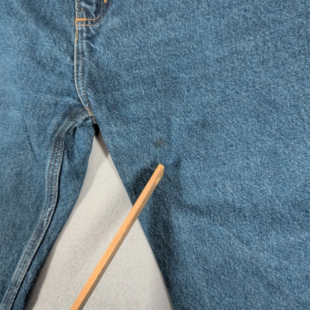 Carhartt Jeans Mens 48x28 Blue B460 DVB Relaxed Fit Workwear Denim Pants